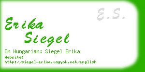 erika siegel business card